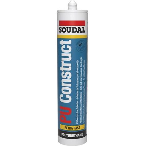adesivo poliuretanico 'pu construct d4' soudal 310 ml - marrone (1/2)