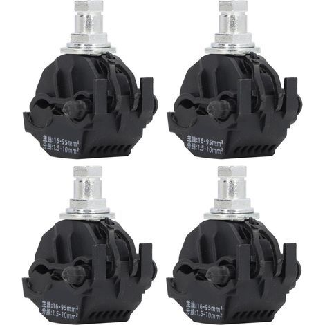 Connecteur de Perçage D'isolation, 4 Pièces, Pince de Perçage sans Pelage, Séparateur de Câble Haute Basse Tension sans Rupture D'isolation, Pince de Perçage 1KV (JJC-2) (1/5)