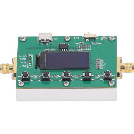 Atténuateur RF programmable 6GHz 30dB pas 0.25dB, affichage OLED, boîtier aluminium CNC (1/5)