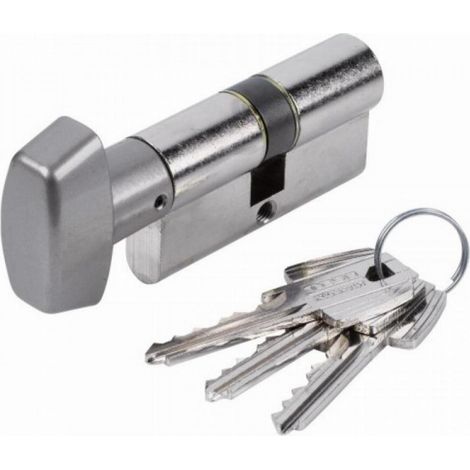 Cilindro niquelado T5C con pomo TESA 60mm (30+30) - MV3 variure 78565B - T5CB3030N