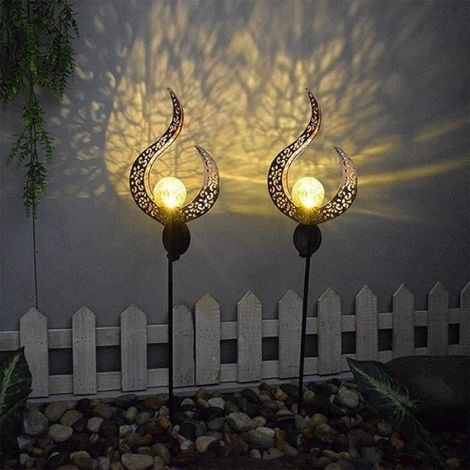 Lampe Solaire Exterieur Flamme - - Lot de 2 - Éclairage LED - Décoration de Jardin (1/5)