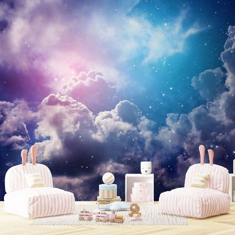 Papier peint panoramique Enfants - Nuages - 195 cm x 135 cm (1/4)