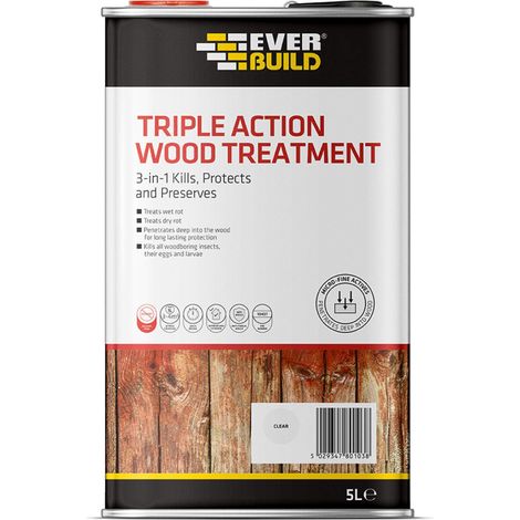 Everbuild LJUN05 Triple Action Wood Treatment 5 litre EVBLJUN05 (1/5)