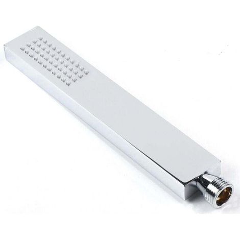 Soffione doccia rettangolare G1/2", soffione doccia quadrato, soffione doccia quadrato ad alta pressione, doccetta a mano in ottone (senza tubo flessibile) - Crezuo (1/4)