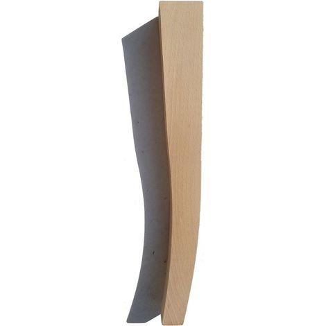 Gamba tavolino in legno faggio grezza modello sciabola cm 5 x 5 x 40 (1/2)