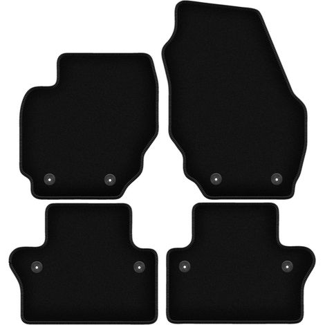Tapis de sol BASIC en velours noir pour : Volvo XC70 III break (2007-2016) (1/5)