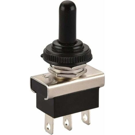 Metallener Kippschalter 12V 25A SPDT Ein/Aus/Ein 3-Positionen 3-polig für Armaturenbrettbeleuchtung mit wasserdichter Kappe (1/5)