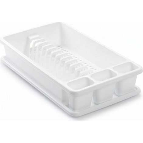 Scolapiatti Rettangolare Medio / Sgocciolatore Stoviglie Hemax Bianco (1/5)