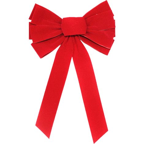 Ribbon Noël - Ruban En Velours Rouge Avec Bordure Fil Doré - Décoration Arbre Noël Guirlande Porte Fenêtre Cheminée - Lot De 6 (1/5)
