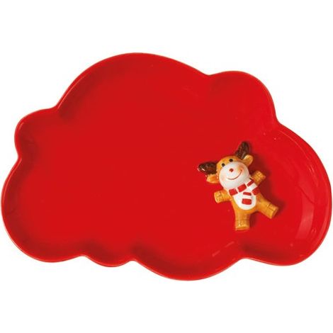 6 Assiette Miam Rouge Avec Cerf 3d - Amefa Medard De Noblat