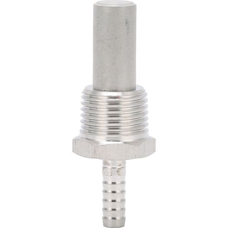 Pierre d'aération 1/2 MPT 0.5μm en acier inox pour brassage maison, diffuseur d'oxygène (1/5)