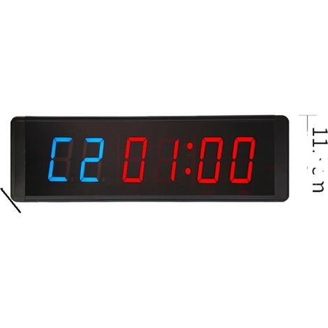 Grande horloge LED numérique surdimensionnée 3 pouces mural programmable compte à rebours intervalle Gym minuteries LED chronomètre horloge Étagère ou support mural ( Color : 2.3 Inch Blue , Size : X (1/5)