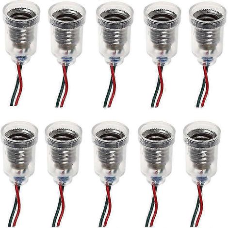 Lot de 10 douilles LED à culot E10 avec bornes à vis pour tests de circuits et expériences à domicile (1/5)