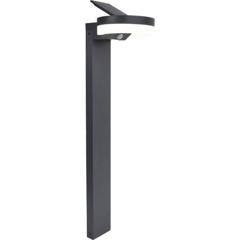 Lampione solare 12W PIR LED 4000K grigio IP54 Lutec