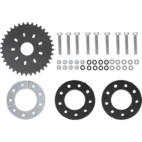 Pignon plat 36 dents avec adaptateur 9 trous pour chaîne arrière, 49cc 66cc 80cc 2 temps vélo motorisé (1/5)