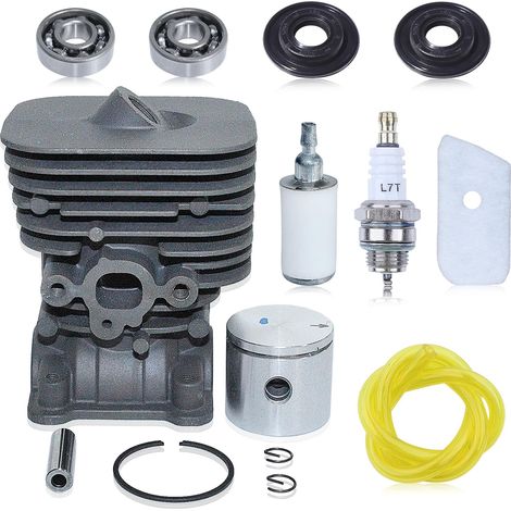 Kit de cylindre, piston, filtre à air et carburant 35 mm pour débroussailleuse Husqvarna 128C 128CD 128L 128LD 545008082 (1/5)