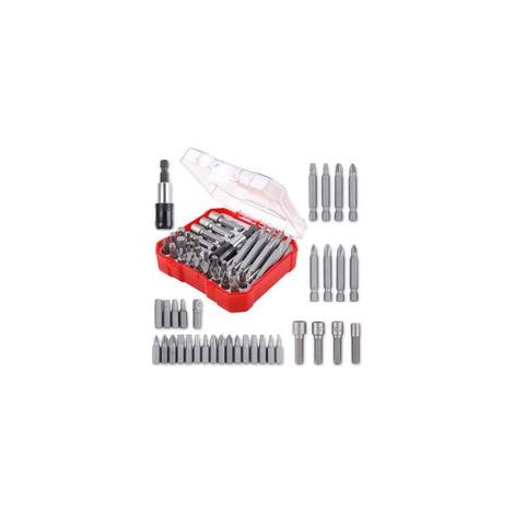 Kit d'embouts de vissage 34 pièces – Acier chrome-vanadium – Embouts PH, PZ, T, HEX – Boîte de rangement incluse (1/5)