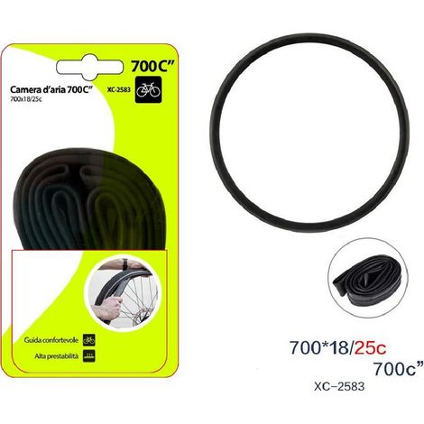 Trade Shop - Camera D'aria 700c" Per Pneumatici Ruote Bici Bicicletta Bike 700x18/25c Xc-2583 -