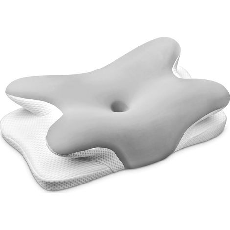 Memory Foam Pillow, Ergonomic 2-in-1 Design, Cooling Cover, For Back and Stomach Support (1/5)
