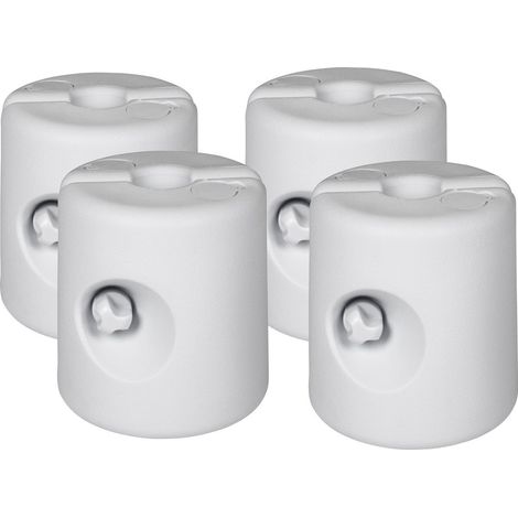 MaxxGarden Juego de 4 Pies de Soporte Para Pabellón - Rellenables con Agua - Pesos Para Pabellones Carpas de Jardín - Blanco (1/5)
