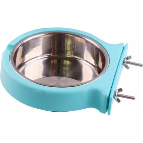 Caisse Chien Bol Amovible,Bol pour Chien de Caisse,Bol de Cage pour Animal de Compagnie Suspendu Amovible en Acier Inoxydable pour Chiens,Lapins (1/5)