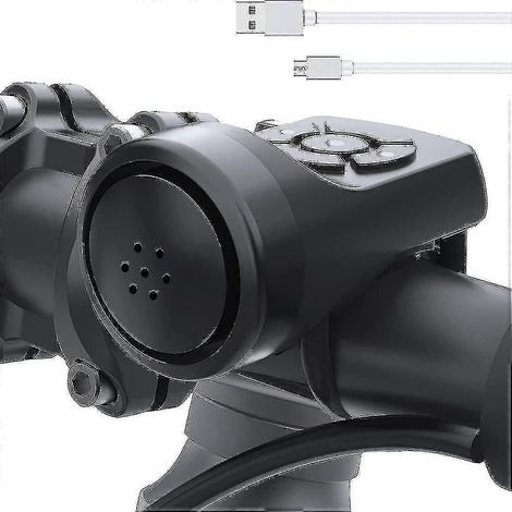 Clacson elettrico impermeabile per bicicletta 140 - 4 modalità, allarme antifurto, ricaricabile tramite USB [DB] (1/5)