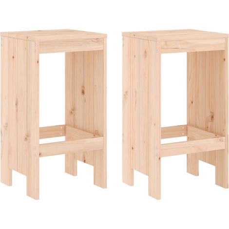 Maison Exclusive - Barhocker 2 Stk. 40x36x75 cm Massivholz Kiefer