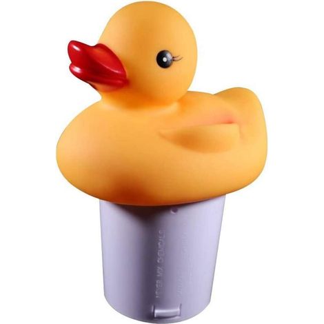 Large Capacity Floating Chlorine Dispenser, Chlorine Float, Small Yellow Duck Floating Pool Chemical Chlorine Dispenser, Floating Dispenser Container (1/5)