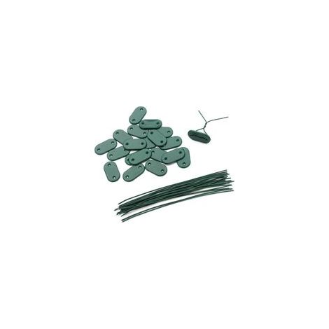 Terre Jardin – Lot de 20 clips de fixation rapide en polyéthylène – Longueur 16 cm – Pour brise-vue, canisses et écrans de jardin – Résistance au vent