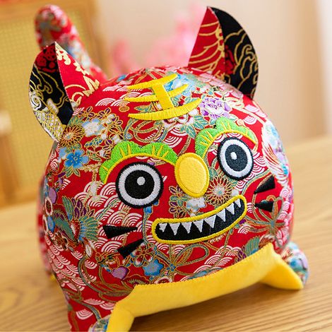 Tigre Poupée en Peluche Mignonne Pendentif Animal en Peluche Décor Auto Tableau de Bord 2022 Nouvel An Lunaire Fêtes Faveurs Décorations Cadeaux (1/3)