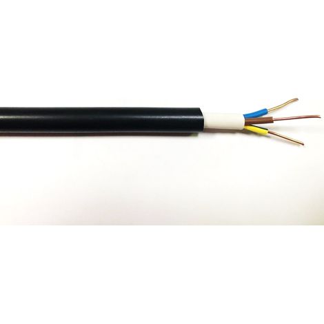 Câble électrique RS PRO 3G1,5 mm², gaine PVC Noir, 100m