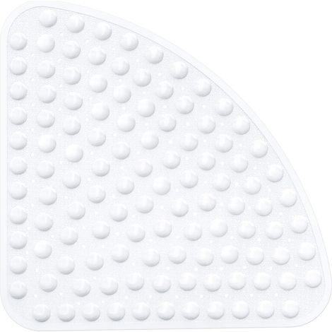 Tapis de Bain d'angle Tapis de Baignoire pour Salle de Bain, Tapis de Douche Anti-dérapant Secteur 21 x 23 Tapis de Douche de sécurité avec ventouses, Trous de Drainage,Lavable en Machine (1/5)