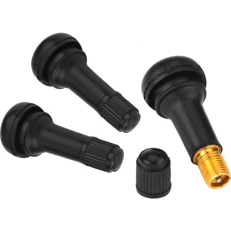 10 Stück TR413 Auto-Reifenventile, Metallschaft, kurzer Gummischaft (1/5)