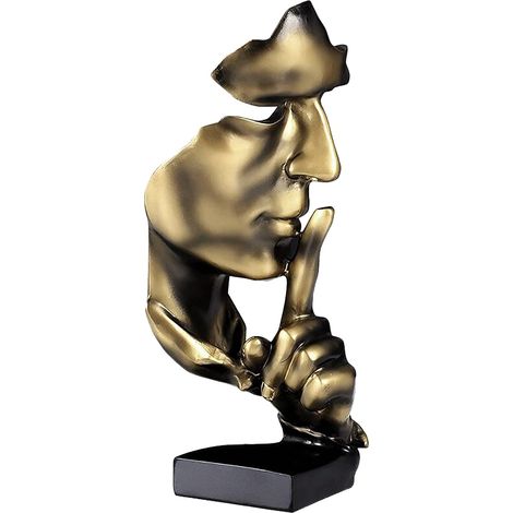 Escultura abstracta minimalista "Pensador de rostro roto", objeto decorativo para sala de estar, oficina y regalo. (1/5)