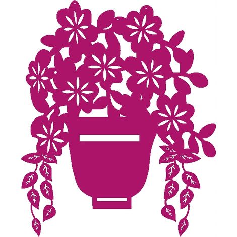2. Hängende, blumentopfförmige Dekoration, Blumen, durchbrochenes Design, FARBEN