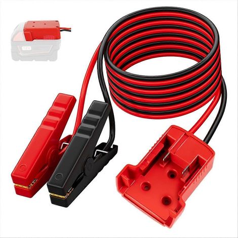 Câbles de démarrage pour batterie Li-Ion 18 V, câble 12 AWG, adaptateur de démarrage pour batterie, câble booster pour voiture (1/5)