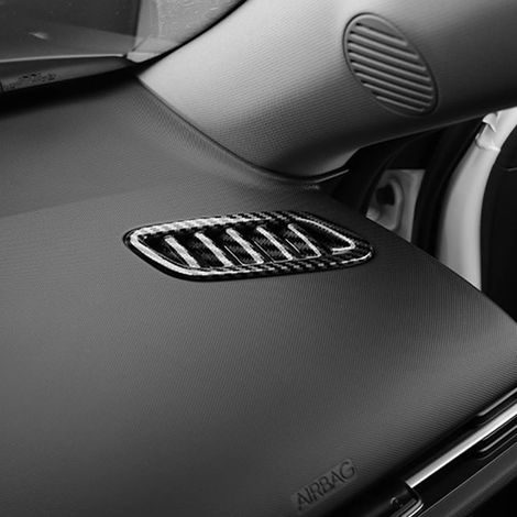 (Aspect bois) Convient pour Hyundai Kona 2024 Cache de sortie d'air supérieure Tableau de bord Grille de climatisation avant Cadre Moulures intérieures (1/5)