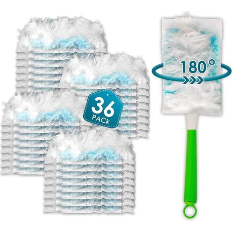 (36 pezzi) Ricariche per spolverini Swiffer, con 1 manico, mocio per spolverini Swiffer, ricariche per pulizia a 180° (1/5)