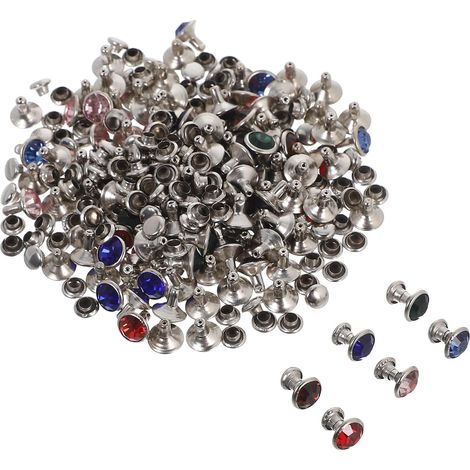 Rivets en Cristal 120 Pièces 8mm en Alliage pour Ceinture Couleur Aléatoire (1/5)