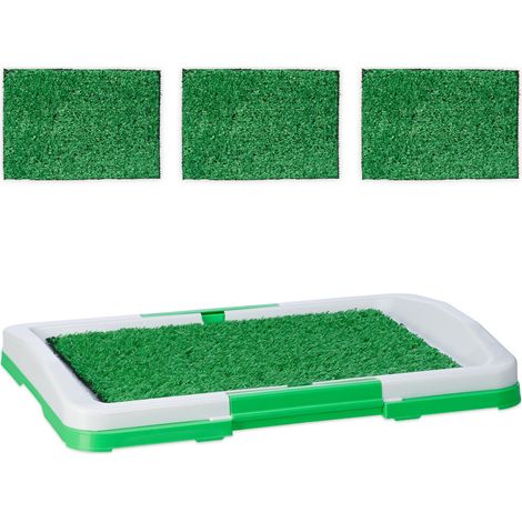 Pratica toeletta per cani da interno igiene facile 80 x 60 x 5 cm in plastica verde 130013638