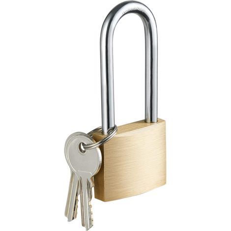 Paquete de 2 candados de latón macizo con llave, cuerpo de 40 mm (1-9/16 pulg.) de ancho y grillete de 6,35 cm (2-1/2 pulg.) de largo, ideales para cercas exteriores y cobertizos de jardín. (1/5)