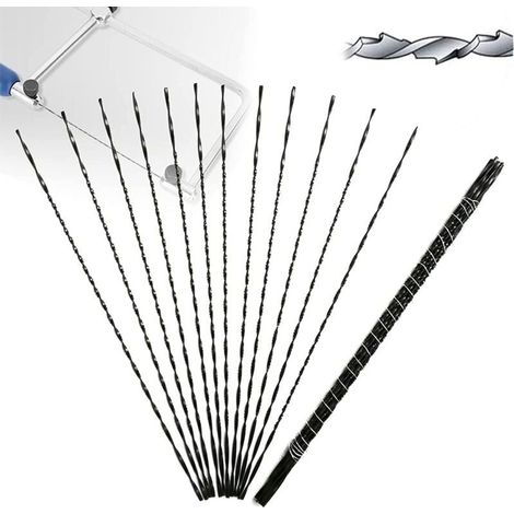 12 pièces lames de scie à chantourner avec dents spirale en métal pour bois Plastique Coupe scier Carve Compatible avec la plupart des principaux Scie marques ZP13875-04 (1/5)
