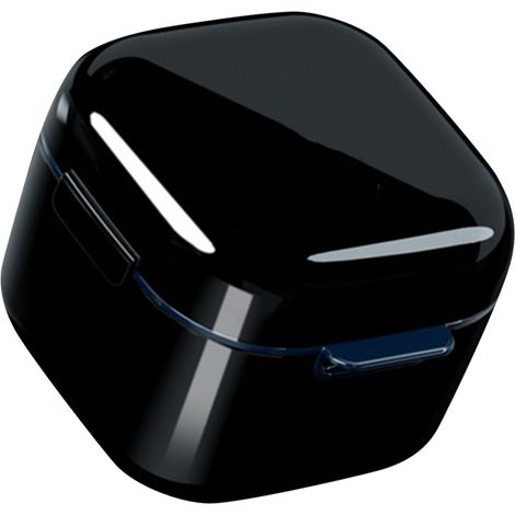 Boîte de trempage, boîte de rangement pour prothèses dentaires, boîte de rangement pour appareils orthodontiques invisibles, boîte de nettoyage, Noir arctique (1/5)