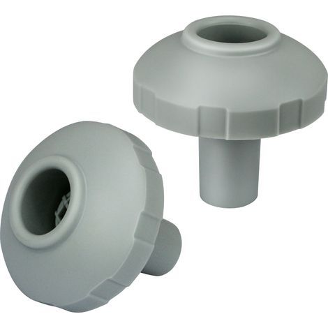 set of two pool return nozzles with mini filters, featuring rotating inlet nozzles, suitable for swimming pools. (1/5)