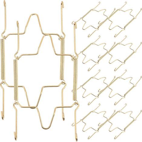 Lot de 10 crochets muraux invisibles pour assiettes-14X7.5CM-Golden (1/3)