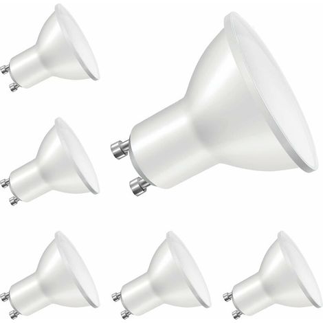 6 ampoules LED GU10, halogène 40 W, projecteur LED 5 W 6500 K (1/5)