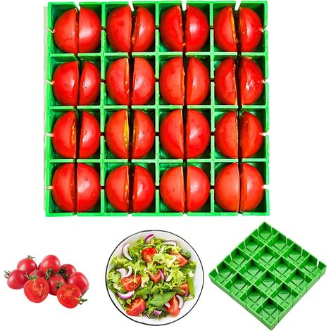 Trancheuse de Raisin, Coupe Fruits et Légumes en Lamelle, Coupe-Fruits 16 Tranches, Sécurité des Doigts Coupes Tomates pour Tout Petits et Bébés pour la de Salade Fruit, Facile à Nettoyer (1/5)
