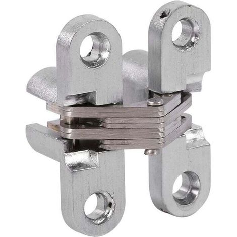 Ulisem Lot de 2 charnières invisibles en alliage de zinc pour porte pliante 43,7 mm (1/4)