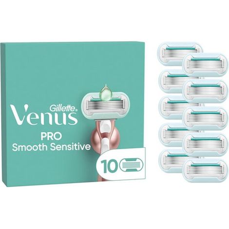 Gillette Venus Deluxe Smooth Sensitive Systemklingen Ersatzklingen 10er