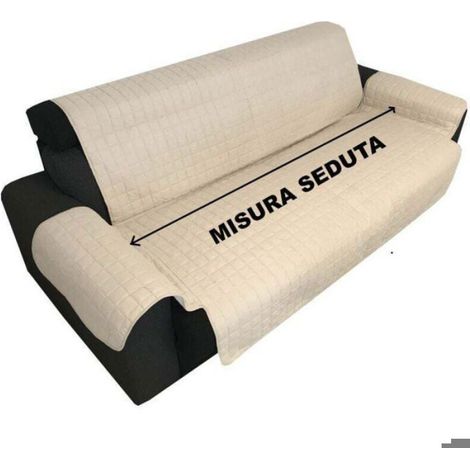 Housse canapé 1 place crème anti-tache 55 cm Femeo (1/4)